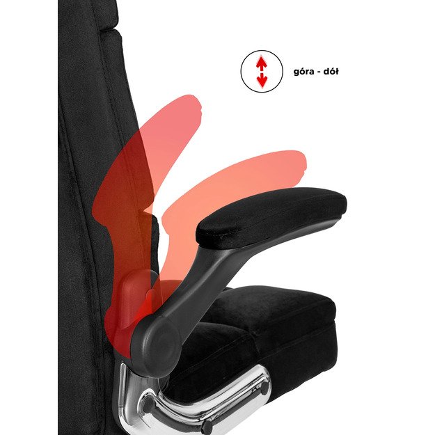 Londonas LONDON juoda aksominė pasukama biuro kėdė moderniam stalui 10