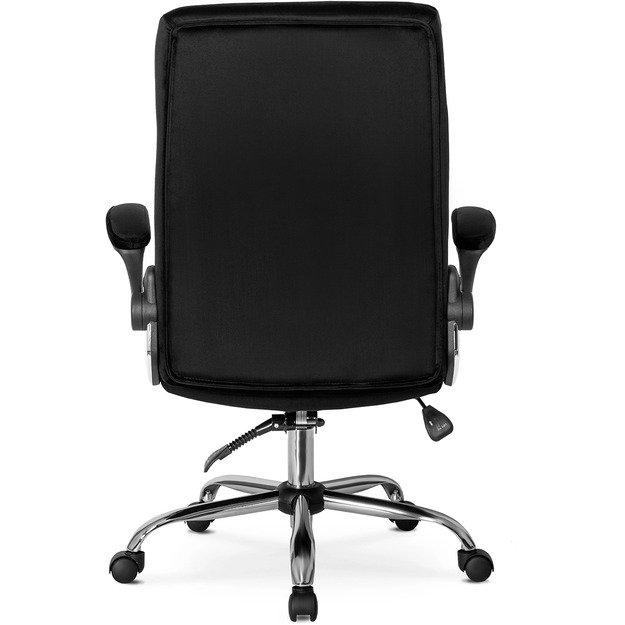 Londonas LONDON juoda aksominė pasukama biuro kėdė moderniam stalui 6