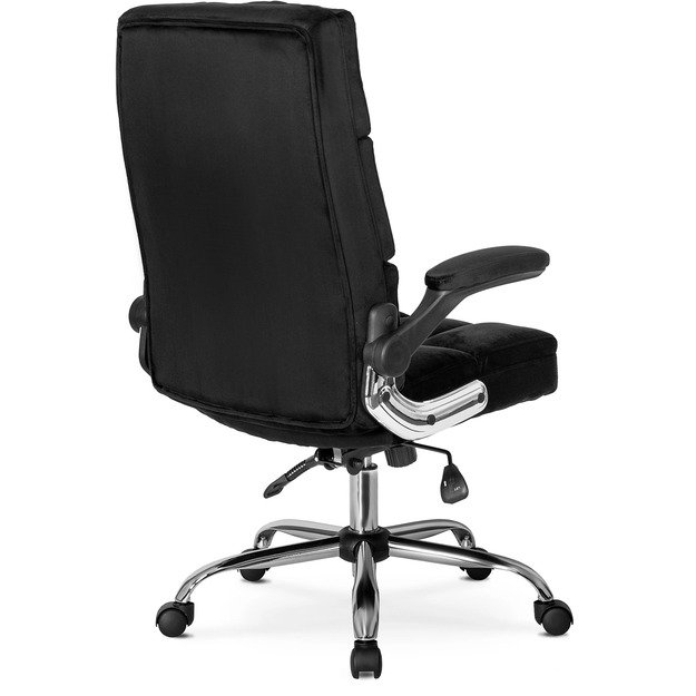 Londonas LONDON juoda aksominė pasukama biuro kėdė moderniam stalui 5