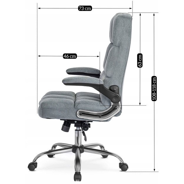 Londonas LONDON pilka pasukama biuro kėdė darbui, moderni 8