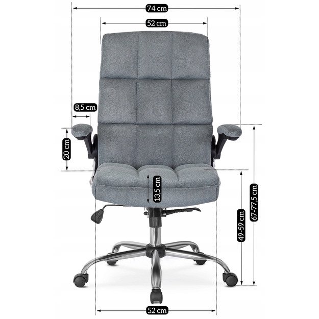 Londonas LONDON pilka pasukama biuro kėdė darbui, moderni 7