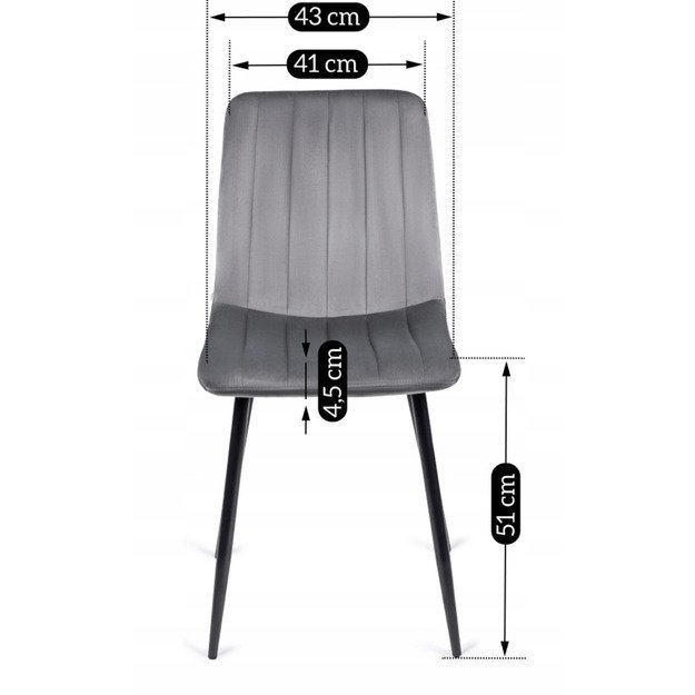 Ibis virtuvės/valgomojo kėdė su aksominiu apmušalu 11