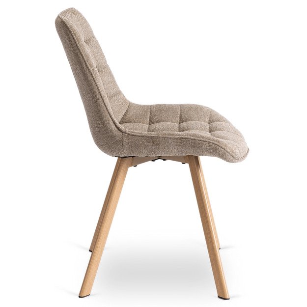 Keitė KATHY minkštas svetainės krėslas, smėlio spalvos, modernus, skandinaviškas 6