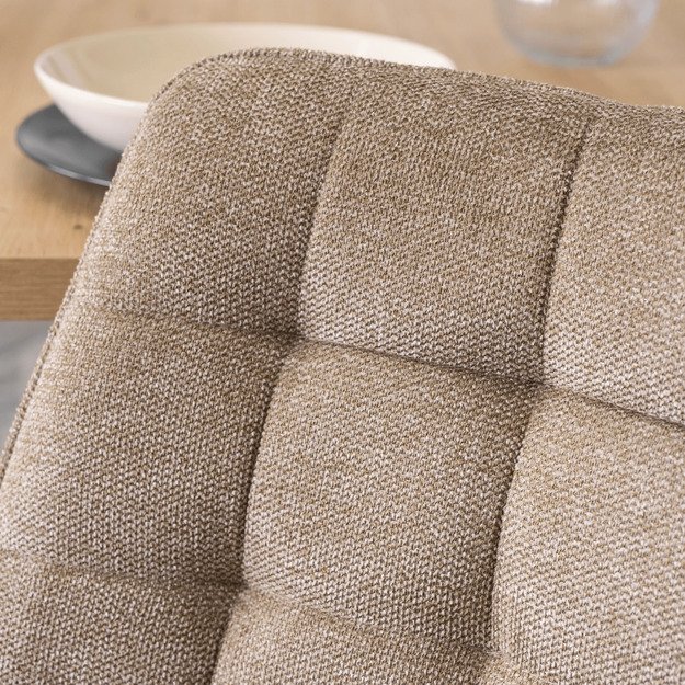 Keitė KATHY minkštas svetainės krėslas, smėlio spalvos, modernus, skandinaviškas 3