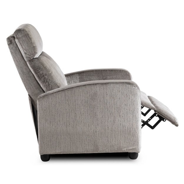 Dani DANNY atlošiamas fotelis su pakoja, moderniai pilkas 6