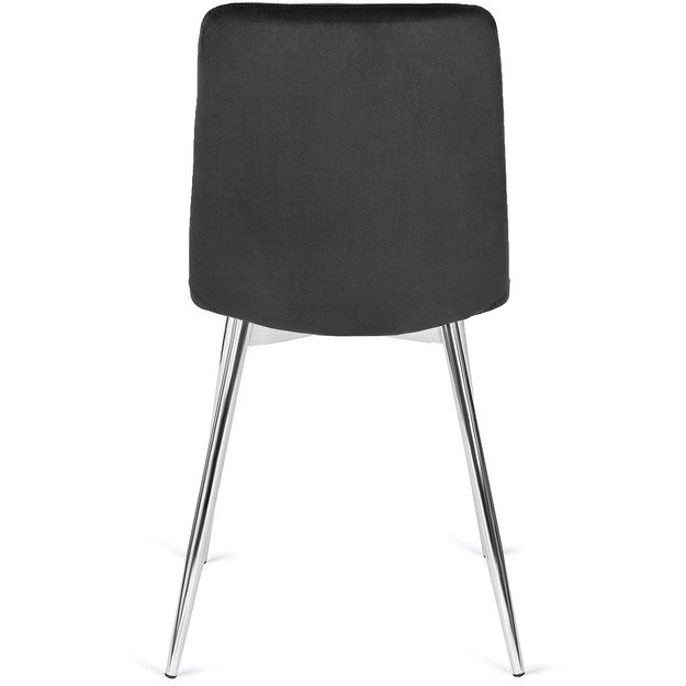 Cezaris CESAR apmuštas valgomojo krėslas, juodo aksomo, modernus loftas 3