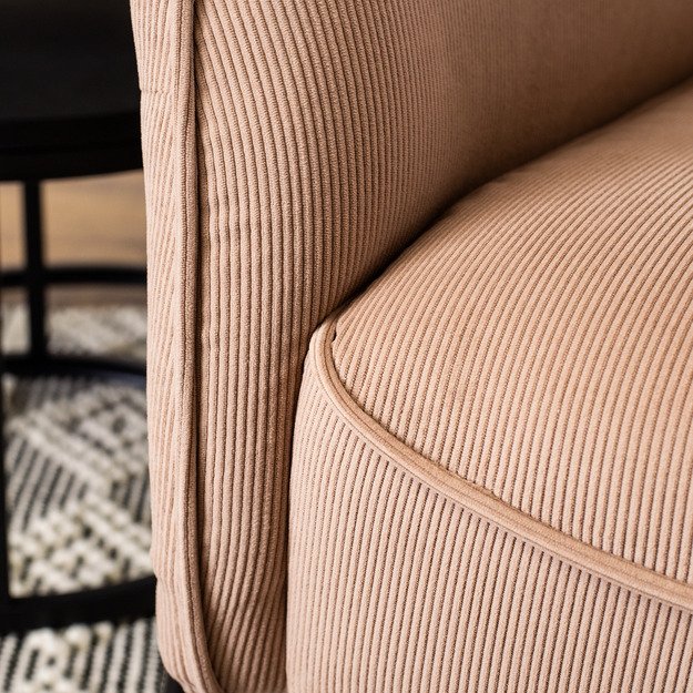 Albertas ALBERTO smėlio spalvos kordoro stiliaus fotelis moderniai svetainei 3