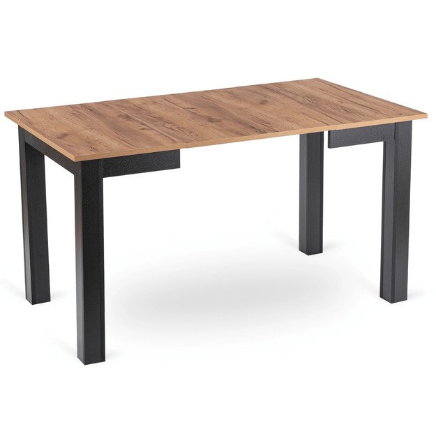 Benas BEN kvadratinis ištraukiamas stalas, 80–200 cm, ąžuolo spalvos / juodas, modernus lofto stiliaus 5