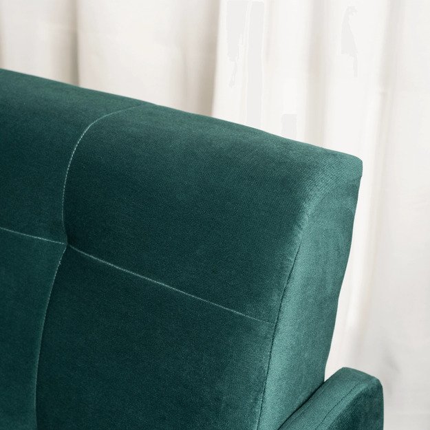 Tivoli TIVOLI sofa su miegojimo funkcija, dvivietė išskleidžiama sofa, žalias aksomas, moderni svetainė 3