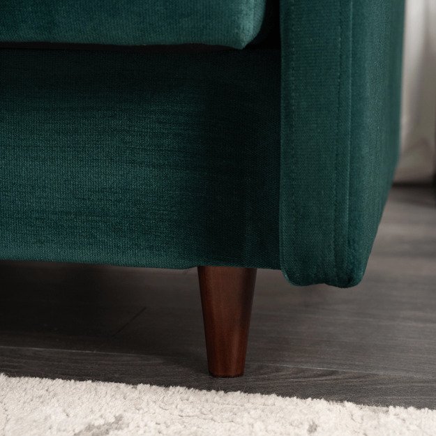 Tivoli TIVOLI sofa su miegojimo funkcija, dvivietė išskleidžiama sofa, žalias aksomas, moderni svetainė 4