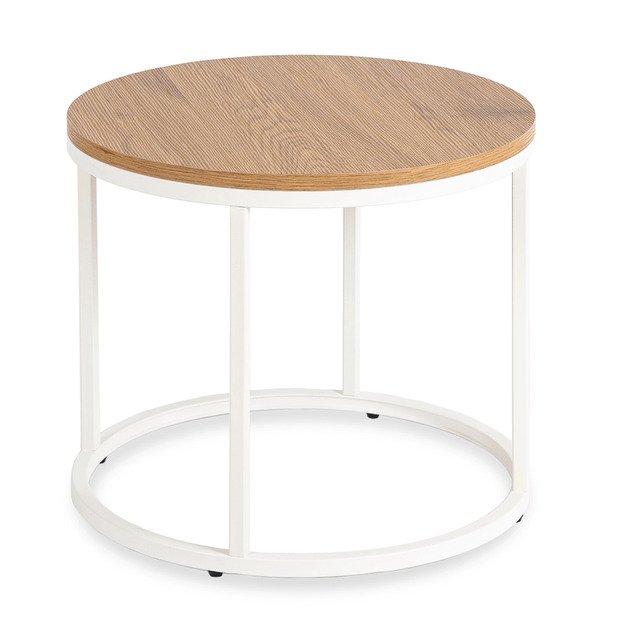 Ann Max ANN MAX kavos staliukas, 80 cm, ąžuolo/baltos spalvos, skandinaviškas 4