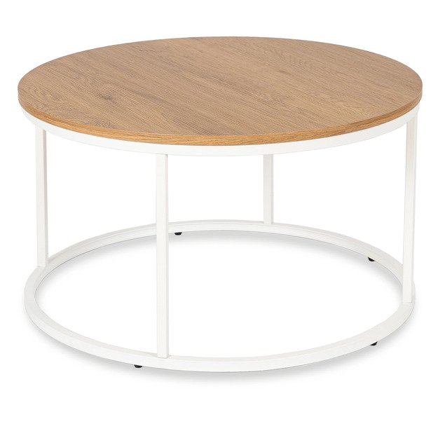 Ann Max ANN MAX kavos staliukas, 80 cm, ąžuolo/baltos spalvos, skandinaviškas 3