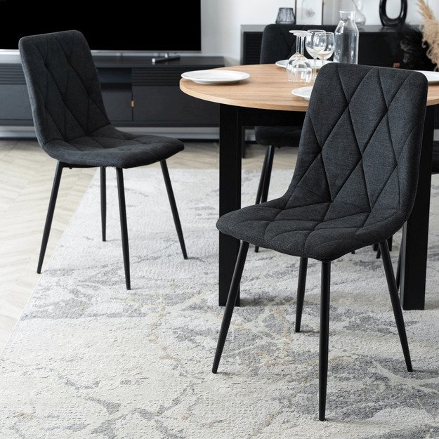 ROBIN 2 minkštas svetainės krėslas, juodis spalvos, modernus, skandinaviškas 2