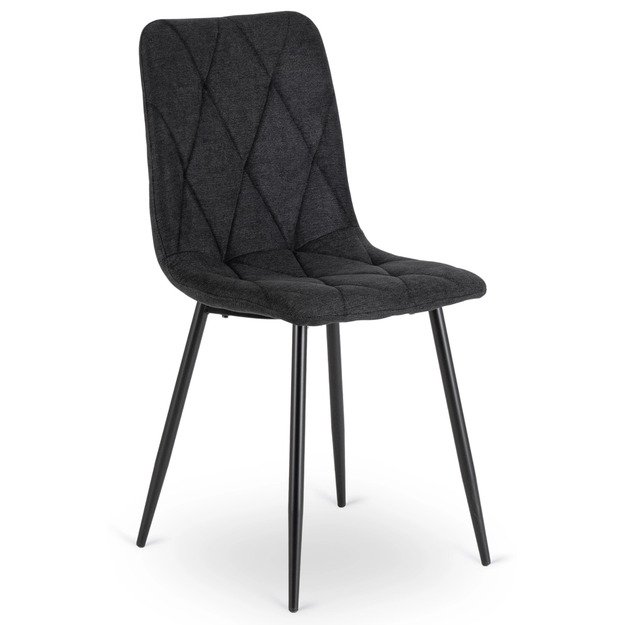 ROBIN 2 minkštas svetainės krėslas, juodis spalvos, modernus, skandinaviškas 4