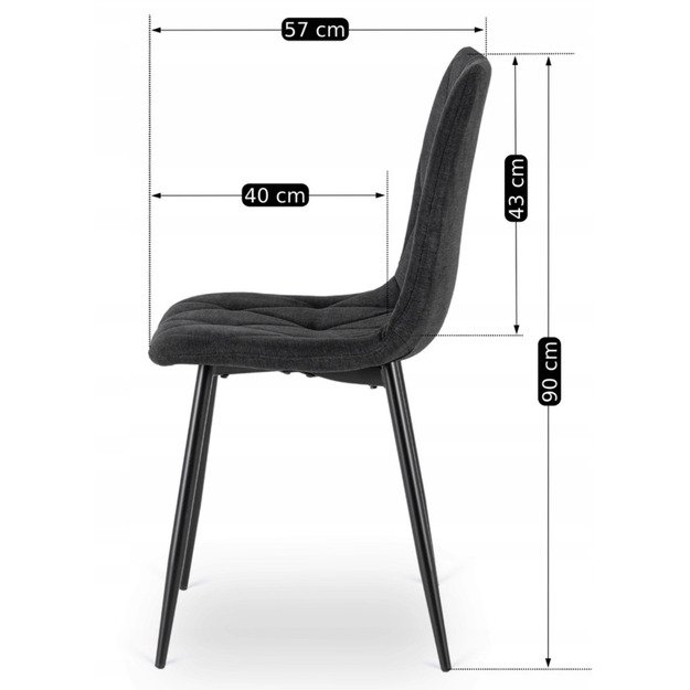 ROBIN 2 minkštas svetainės krėslas, juodis spalvos, modernus, skandinaviškas 9