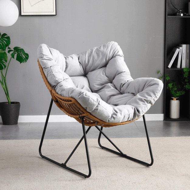 Finnas FIN sodo kėdė su rogutėmis, moderni smėlio spalvos 1