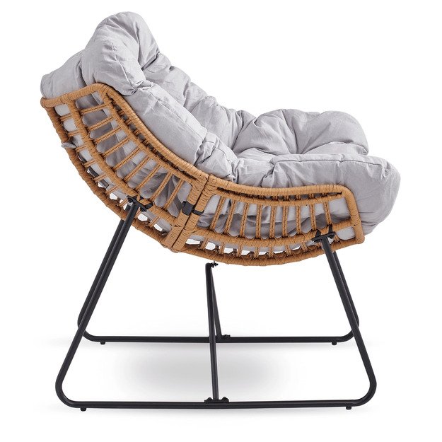 Finnas FIN sodo kėdė su rogutėmis, moderni smėlio spalvos 3