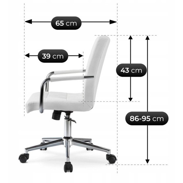 Astro balta eco odos besisukanti kėdė 7