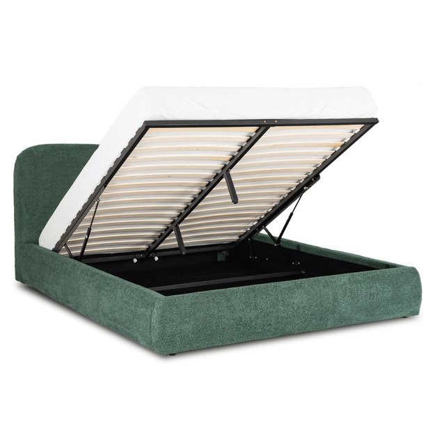 Bristolis Dvigulė lova su rėmu ir daiktadėže, 160x200 cm, žalios spalvos, BRISTOL 4