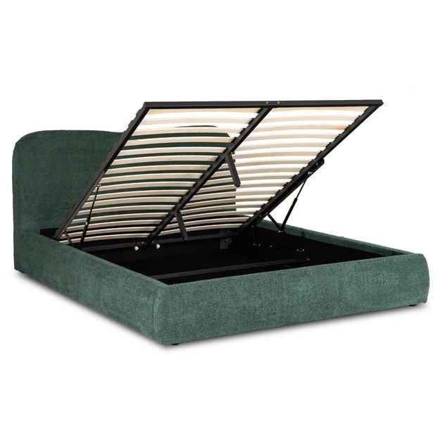 Bristolis Dvigulė lova su rėmu ir daiktadėže, 160x200 cm, žalios spalvos, BRISTOL 3