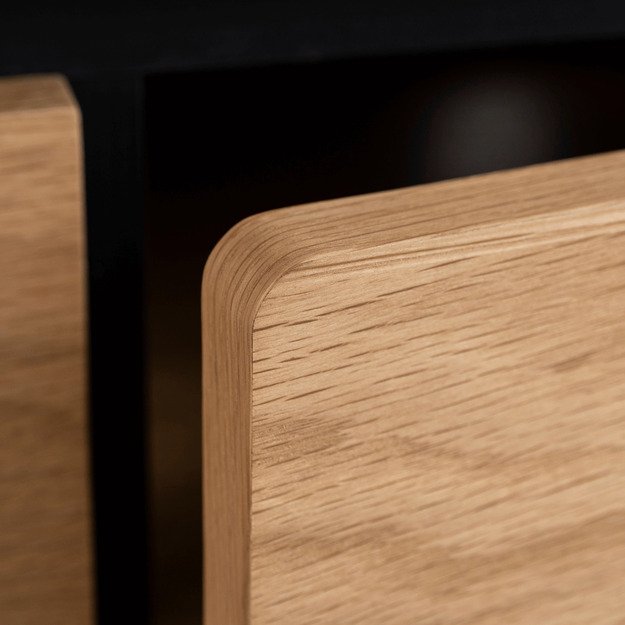 Rtv ir Trish TRISH dviejų durų televizoriaus spintelė svetainei, 160 cm, ąžuolo raštas, modernus 6