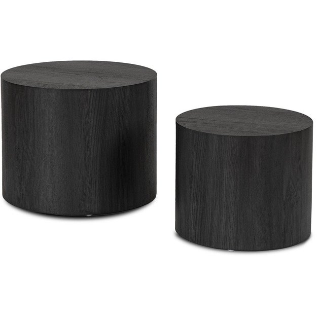 Leila LEILA kavos staliukų komplektas, 43 cm/53 cm, juodas, lofto formos 5