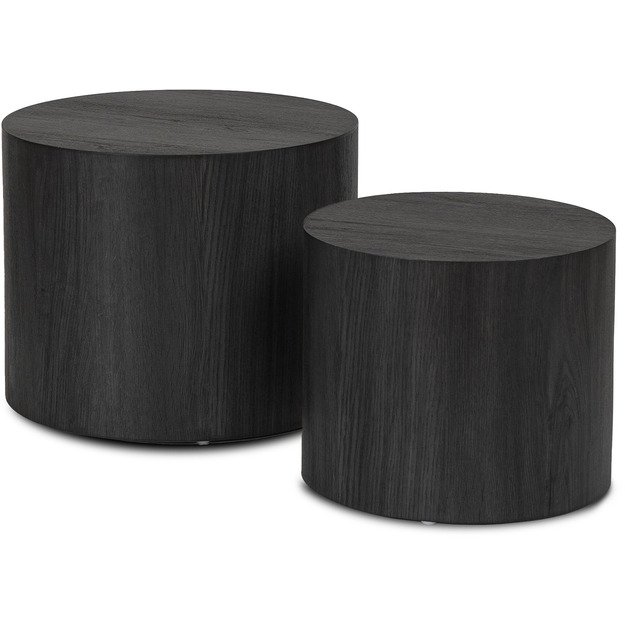 Leila LEILA kavos staliukų komplektas, 43 cm/53 cm, juodas, lofto formos 8