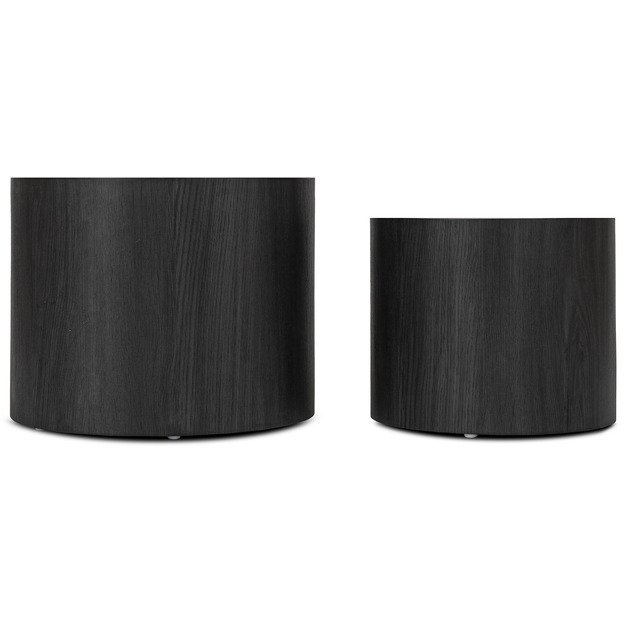 Leila LEILA kavos staliukų komplektas, 43 cm/53 cm, juodas, lofto formos 6