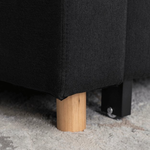 Soloras SOLOR atlošiamas amerikietiškas fotelis, juodas, modernus 7