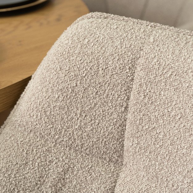 Bijūnas Minkštas pasukamas krėslas PEONY, smėlio spalvos, modernus loftas 7