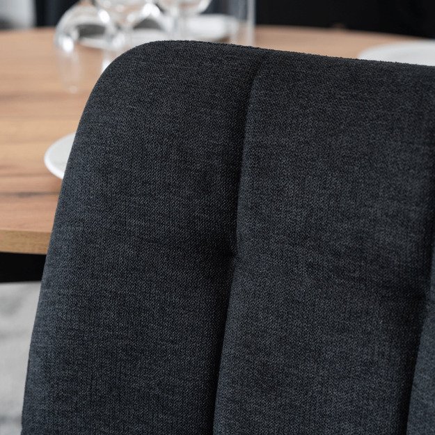 Peru Apmuštas valgomojo krėslas PERU 2, juodos spalvos, modernus loftas 4