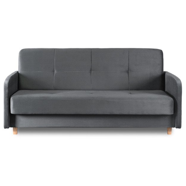 Kuba Sofa su miegojimo funkcija CUBA sulankstoma dvivietė sofa-lova, pilkos spalvos, moderni svetainė 2