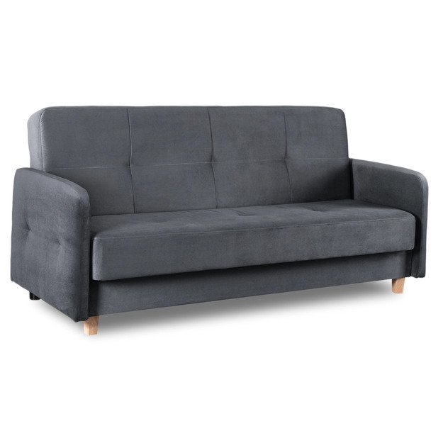 Kuba Sofa su miegojimo funkcija CUBA sulankstoma dvivietė sofa-lova, pilkos spalvos, moderni svetainė 1