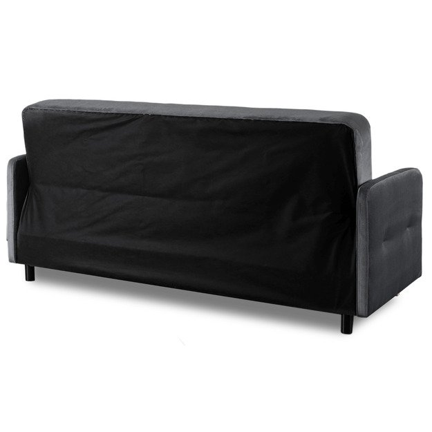 Kuba Sofa su miegojimo funkcija CUBA sulankstoma dvivietė sofa-lova, pilkos spalvos, moderni svetainė 3