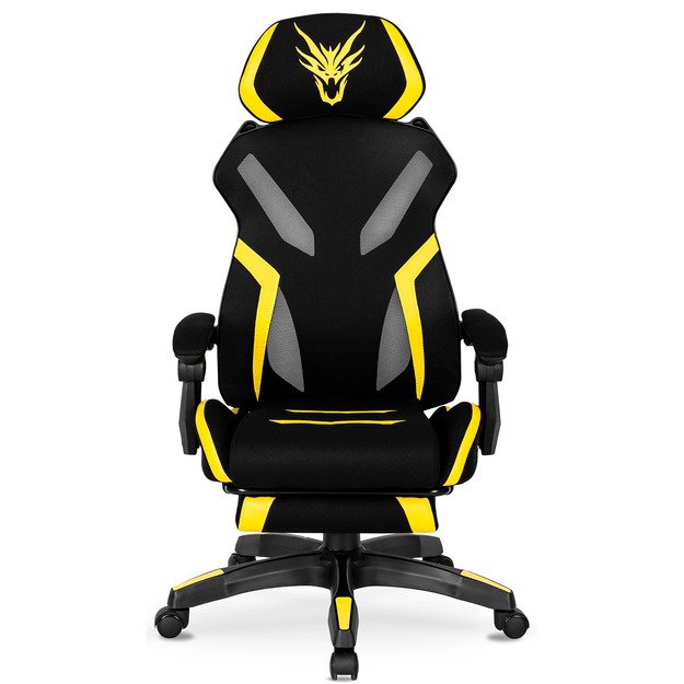 Maxima juoda/geltona Pasukama Kėdė – Komfortas ir Stilius Jūsų Namams! 6