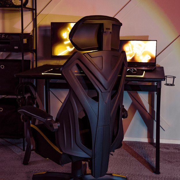 Maxima juoda/geltona Pasukama Kėdė – Komfortas ir Stilius Jūsų Namams! 4