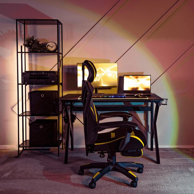 Maxima juoda/geltona Pasukama Kėdė – Komfortas ir Stilius Jūsų Namams! 2