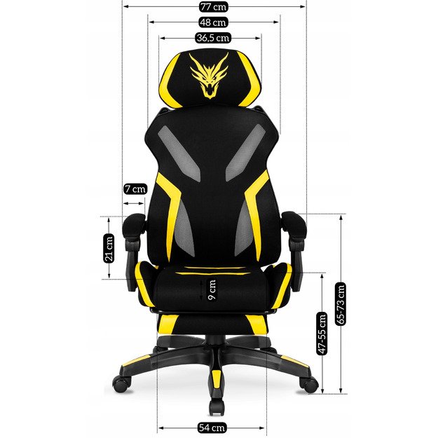 Maxima juoda/geltona Pasukama Kėdė – Komfortas ir Stilius Jūsų Namams! 9