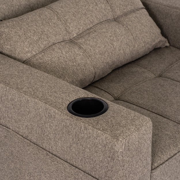 Soloras SOLOR atlošiamas amerikietiškas fotelis, smėlio spalvos, modernus  9