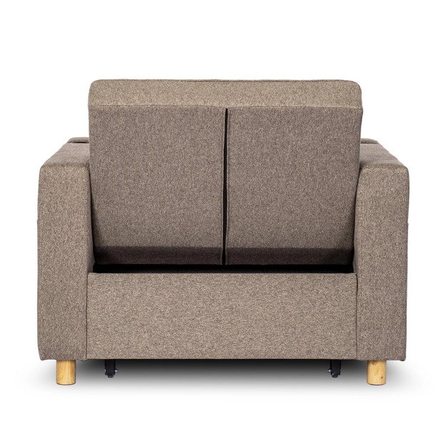 Soloras SOLOR atlošiamas amerikietiškas fotelis, smėlio spalvos, modernus  6