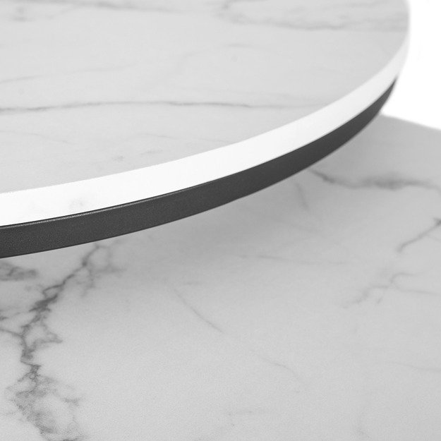 Dafnė Maks DAFNE MAX kavos staliukų komplektas, 60 cm/80 cm, baltas marmuras, modernus žavesys 10