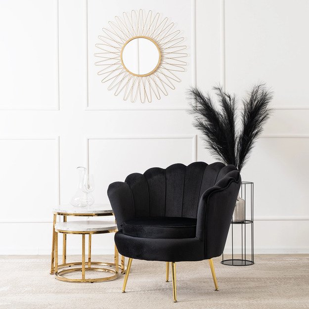 ANGEL poilsio krėslas juodos spalvos