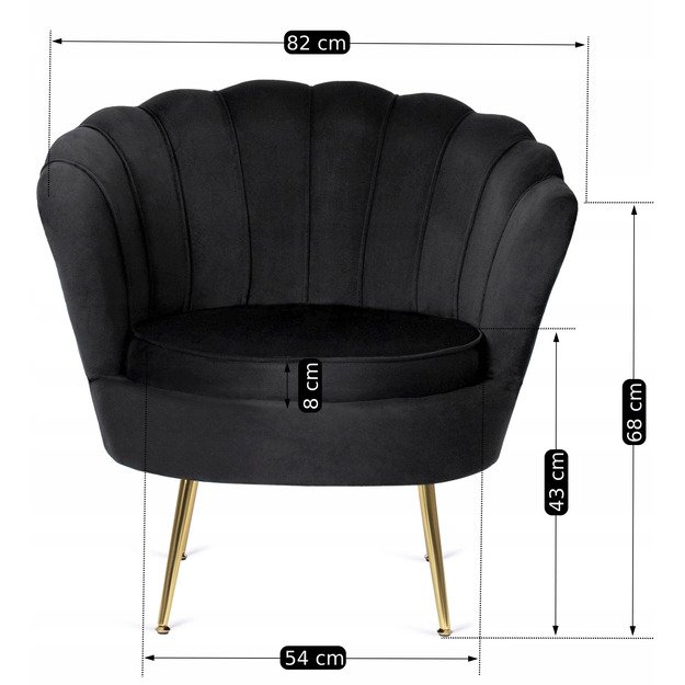 ANGEL poilsio krėslas juodos spalvos 8