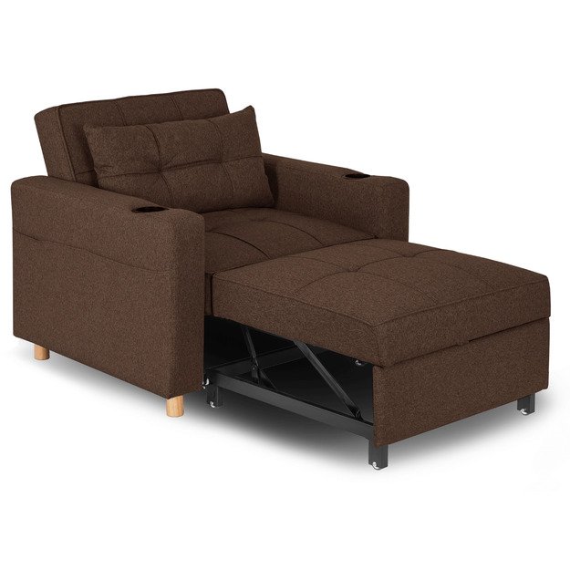 Soloras SOLOR atlošiamas amerikietiško stiliaus rudas modernus miegamasis fotelis 12