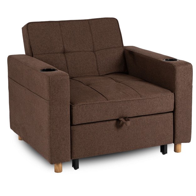 Soloras SOLOR atlošiamas amerikietiško stiliaus rudas modernus miegamasis fotelis 8