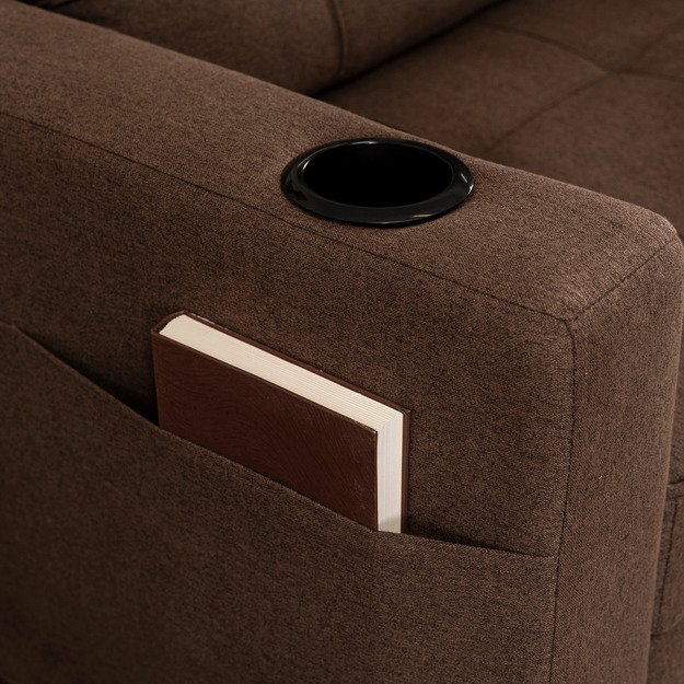 Soloras SOLOR atlošiamas amerikietiško stiliaus rudas modernus miegamasis fotelis 3