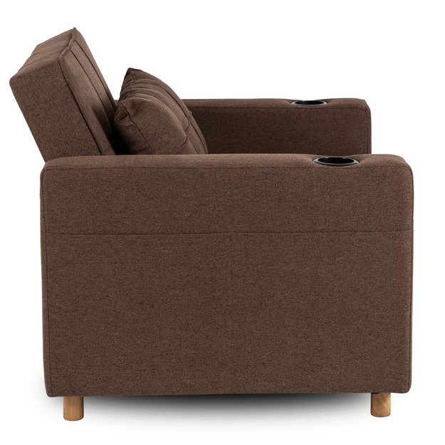 Soloras SOLOR atlošiamas amerikietiško stiliaus rudas modernus miegamasis fotelis 5