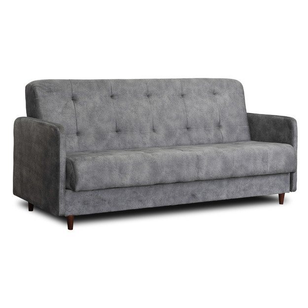 Tivoli TIVOLI sofa su miegojimo funkcija, dvivietė transformuojama sofa, pilkas aksomas, moderni svetainė 5