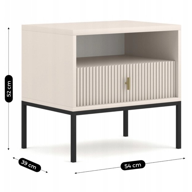 Marcos MARCOS kašmyro modernus naktinis staliukas su stalčiumi miegamajam 4