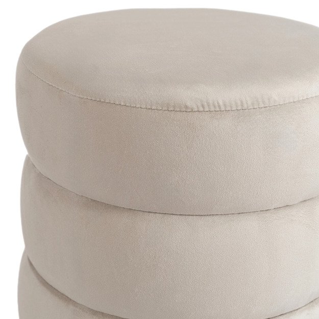 Aura Minkštas pufas AURA, kreminės spalvos, modernus 4